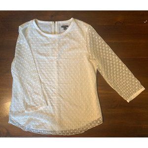 Ann Taylor - Sheer White Tulle - L